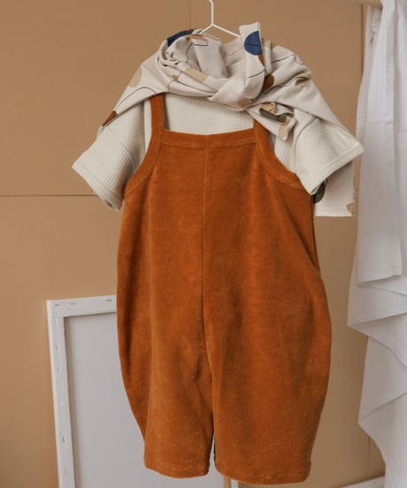 organic zoo - Terracotta Terry Cropped Dungarees