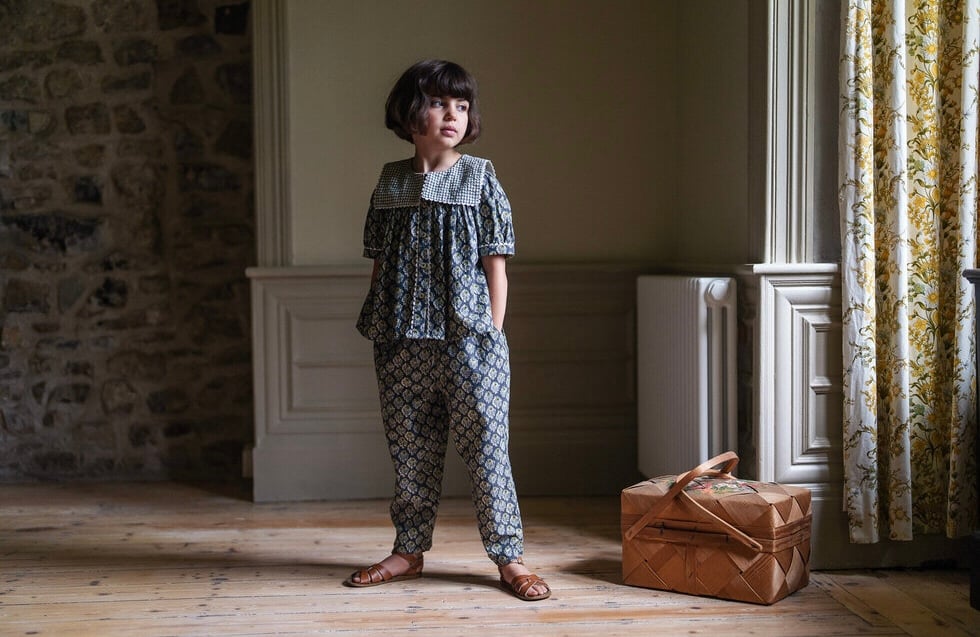 Little Cotton Clothes - Lara Blouse Thistle Flo