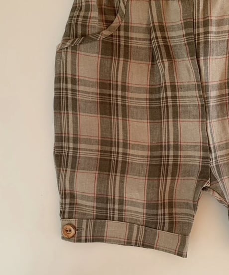HELLO LUPO - Gigi shorts, beige/ red check 送料無料