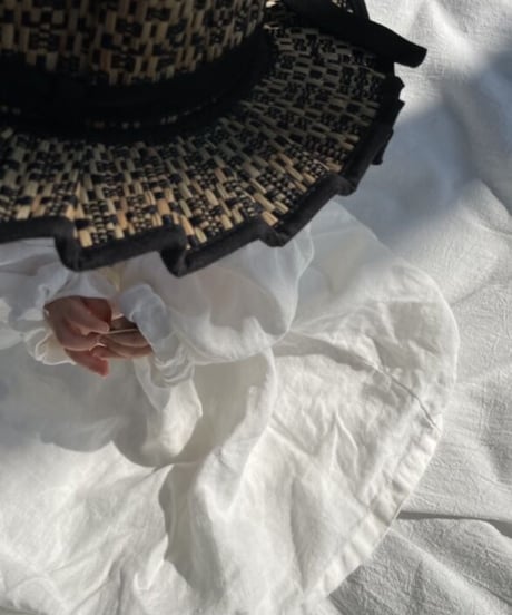 La Petite Alice- Linen Girl Dress Birdie with Bishop Sleeve(6m〜12m)