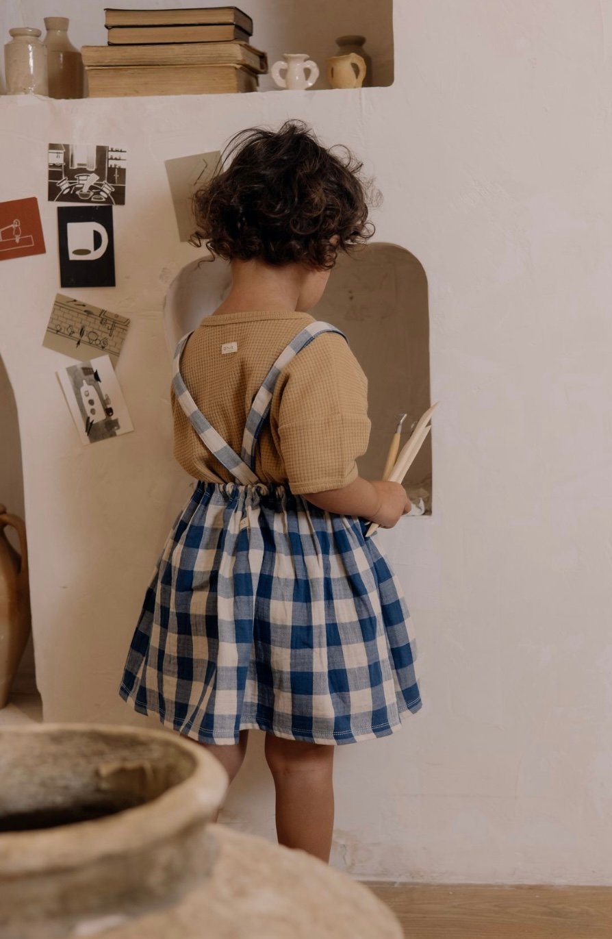 organic zoo - Pottery Blue Gingham Maker Crossb