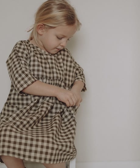 organic zoo - Olive Gingham Bella Dress 送料無料