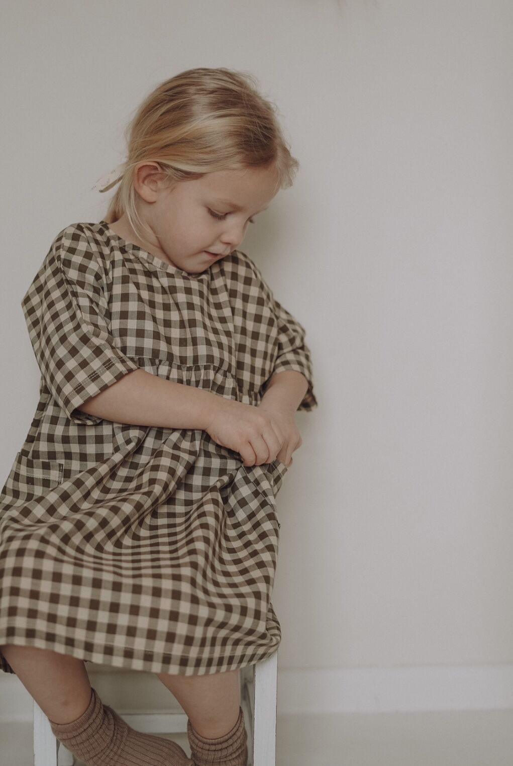organic zoo - Olive Gingham Bella Dress 送料無料 | organic zoo - Olive Gingham Bella Dress 送料無料 |