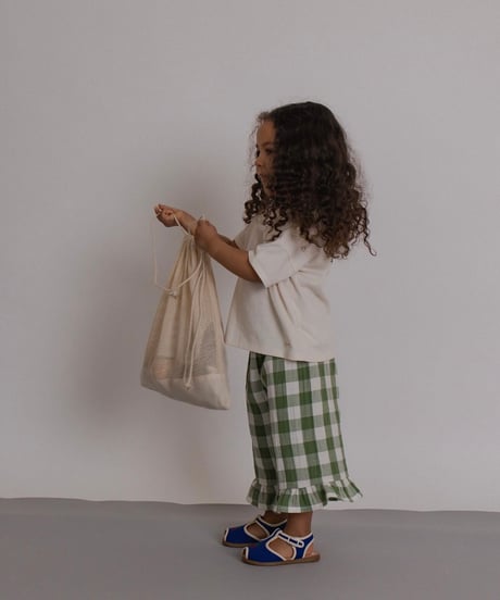 organic zoo - Dill Gingham Frill Culottes