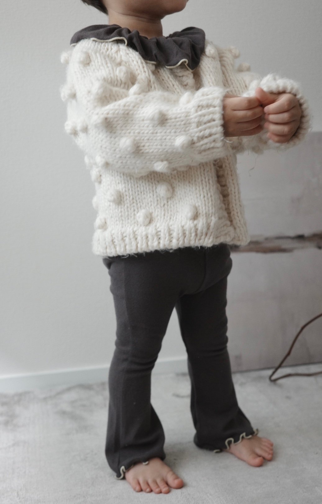 THE BLUEBERRY HILL 人気のポップコーンニット⭐︎新品未使用！ THE BLUEBERRY HILL - Popcorn Cardigan Cream |