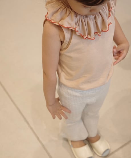 【予約商品】UANDEL - mellow collared tank tops(salmon pink)