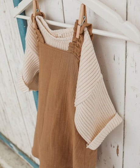 organic zoo - Boat Neck Oat Knitted Top