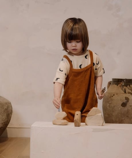 organic zoo - Terracotta Terry Cropped Dungarees