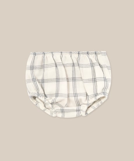 organic zoo - Navy Window Check Shortie