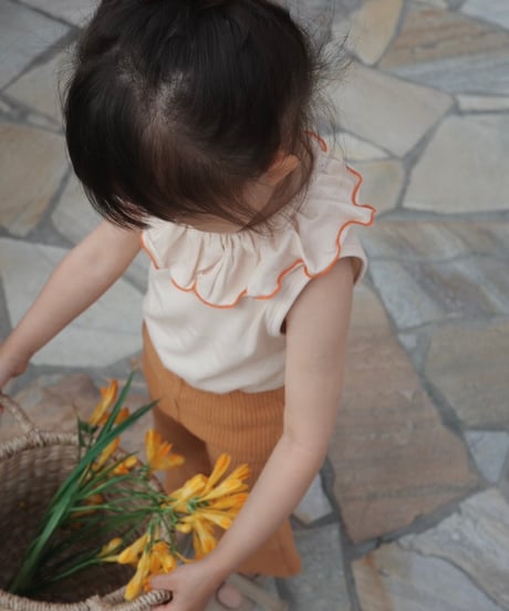 【予約商品】UANDEL - mellow collared tank tops(salmon pink)