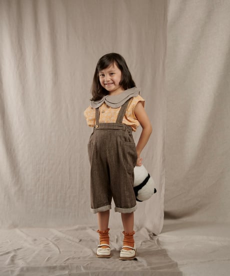 HELLO LUPO - NAMI SLEEVELESS - LINEN GREY/APRICOT