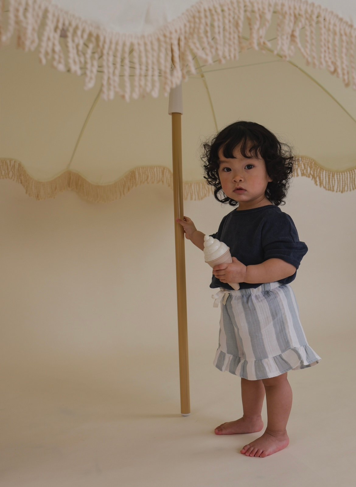 ボトムス organiczoo Sardine Stripes Frill Shorts ショーツ
