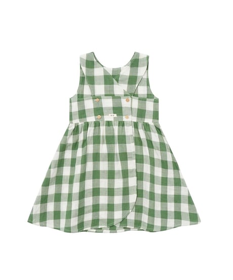 organic zoo - Dill Gingham Sleeveless Dress