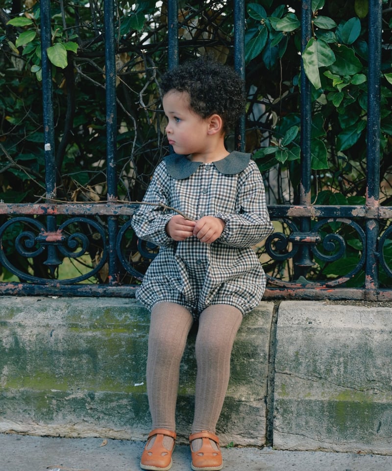 【Maison Marelle romper BAC gingham】 予約販売商品】 Maison Marelle - Romper BAC- gingham b