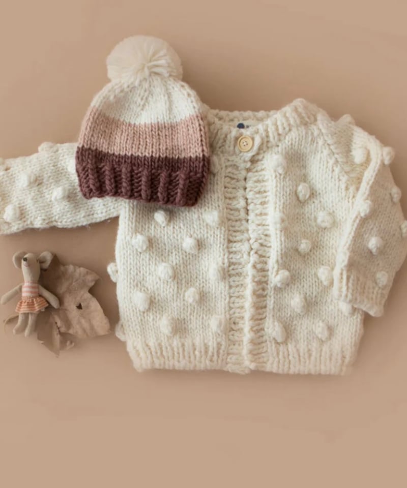 THE BLUEBERRY HILL 人気のポップコーンニット⭐︎新品未使用！ THE BLUEBERRY HILL - Popcorn Cardigan Cream |