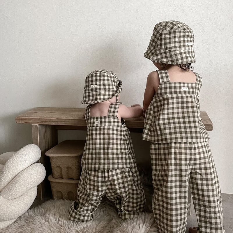 organic zoo - Olive Gingham Dolce Top 送料無料 | U
