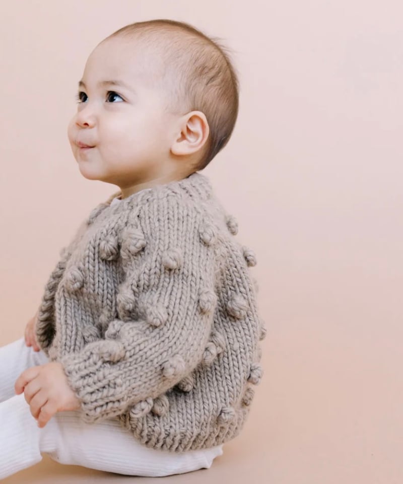 THE BLUEBERRY HILL - Popcorn Cardigan Flax | U