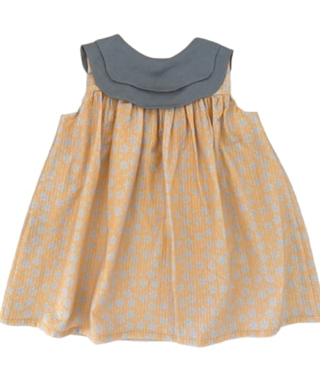 HELLO LUPO -  NAMI DRESS - LINEN GREY/APRICOT