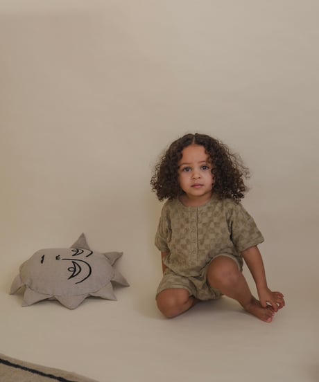 organic zoo - Dusky Checkerboard Terry Beach Romper