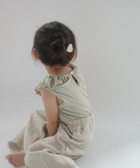 【予約商品】UANDEL - mellow collared tank tops(melon yellow)
