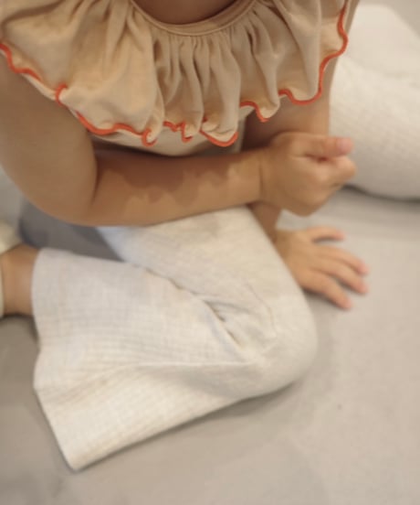【予約商品】UANDEL - mellow collared tank tops(salmon pink)