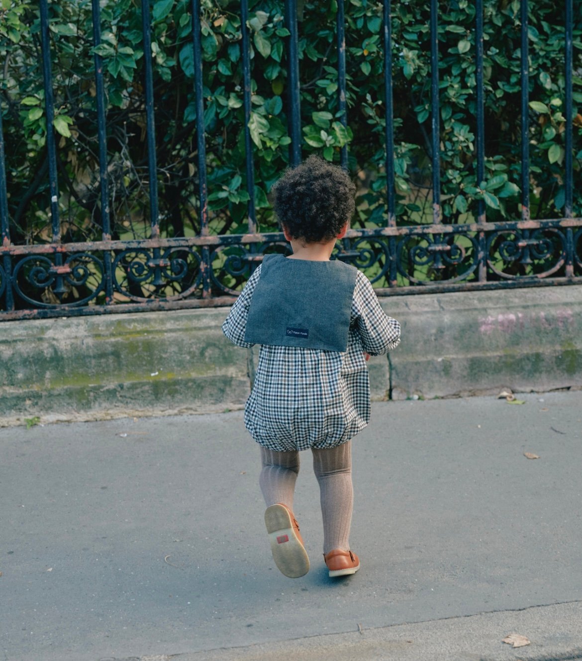 予約販売商品】 Maison Marelle - Romper BAC- gingham b