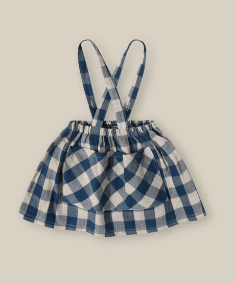 organic zoo - Pottery Blue Gingham Maker Crossback Skirt