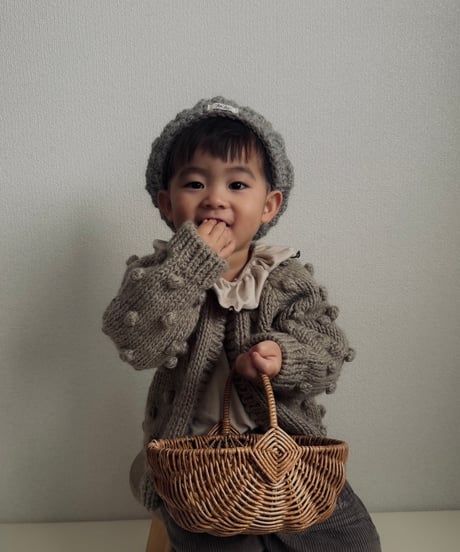 THE BLUEBERRY HILL - Popcorn Cardigan  Flax