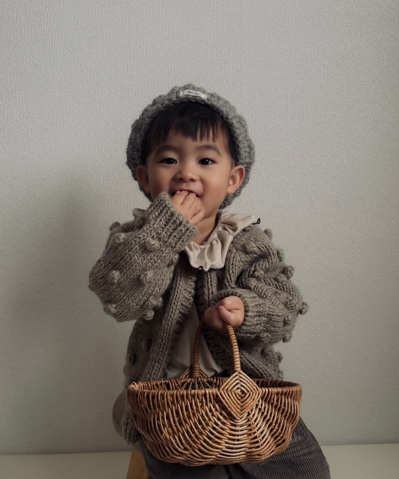 THE BLUEBERRY HILL - Popcorn Cardigan Flax | U