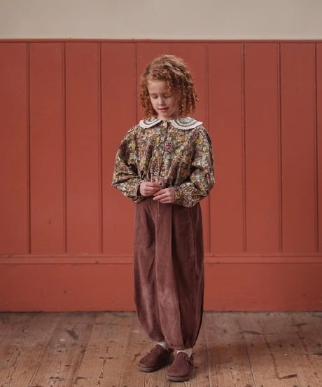 Little Cotton Clothes - Jessica Trousers Velvet in Nutmeg