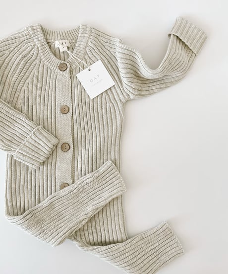 OAT - ‘ Gray Marle ‘ Ribbed Knit Playsuit