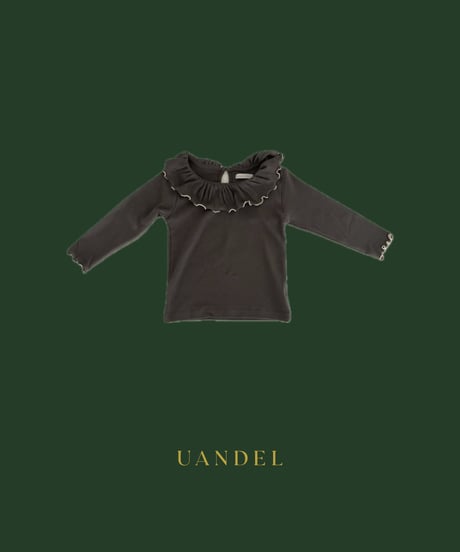 UANDEL - Mellow Collared Tops(Charcoal)