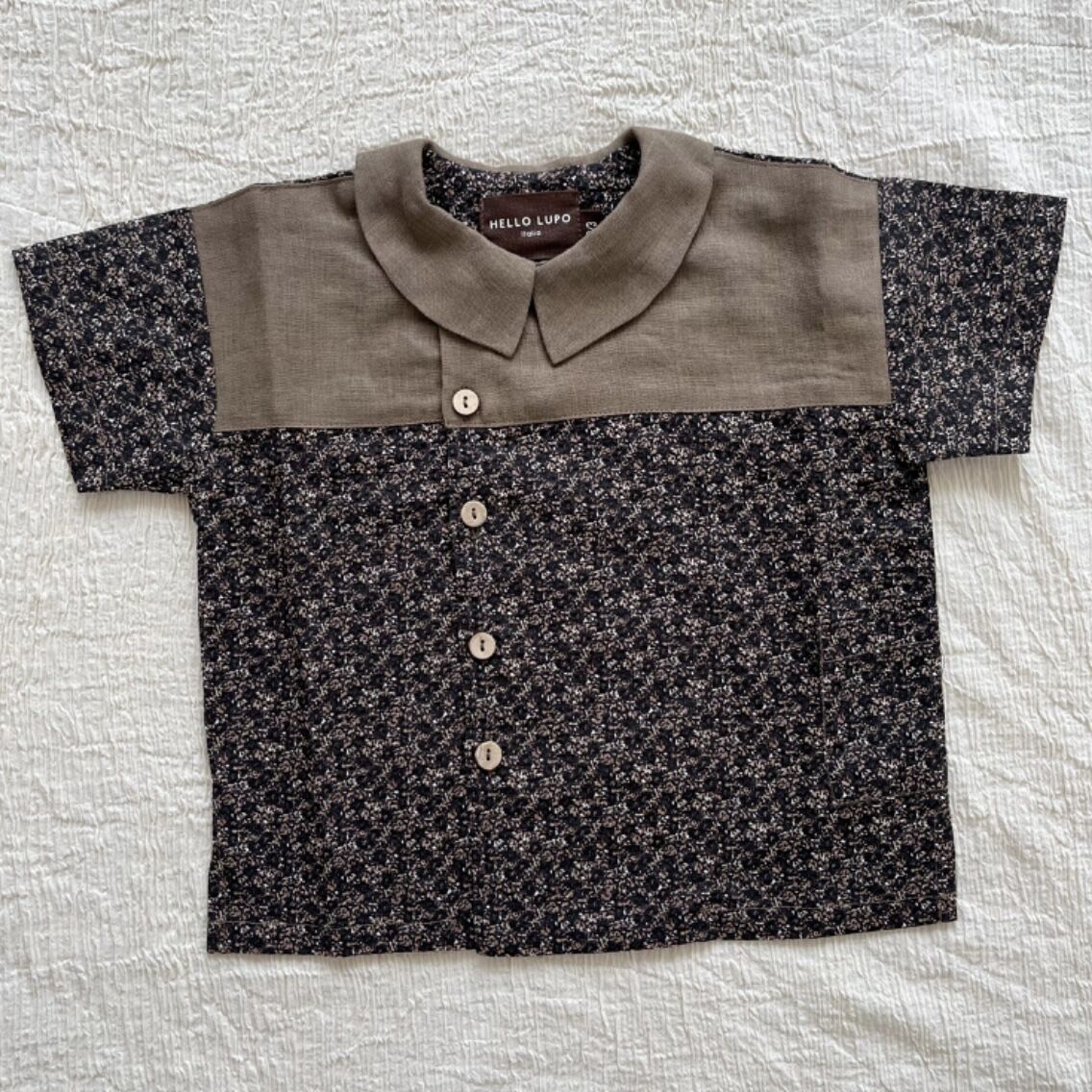 HELLO LUPO シャツ ブラウス 2-3y HELLO LUPO - Sou Shirt (Fiori nero) | U andel