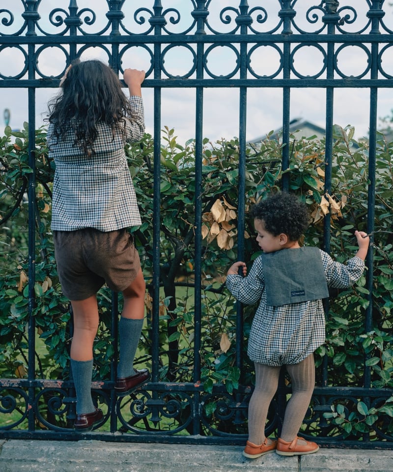 【Maison Marelle romper BAC gingham】 予約販売商品】 Maison Marelle - Romper BAC- gingham b