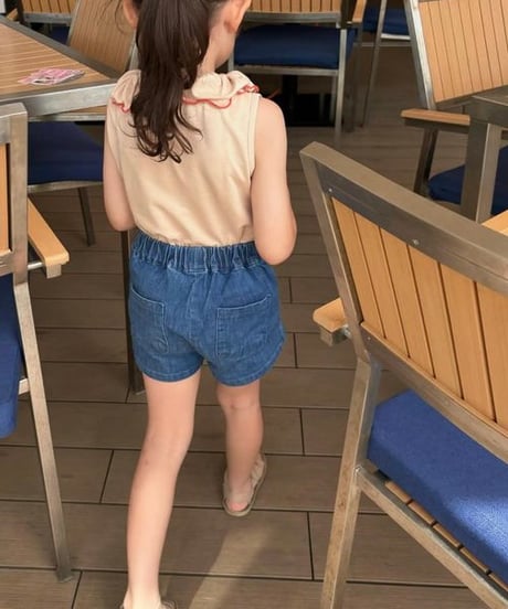 【予約商品】UANDEL - mellow collared tank tops(salmon pink)