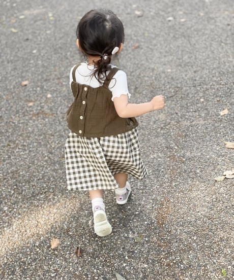 organic zoo - Olive Gingham Tutti Skirt送料無料