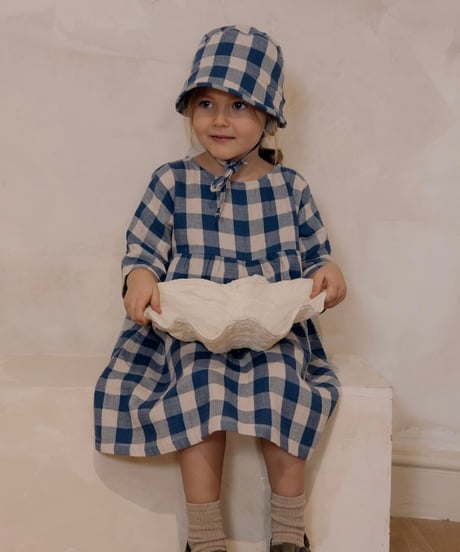 organic zoo - Pottery Blue Gingham Bucket Sun Hat送料無料