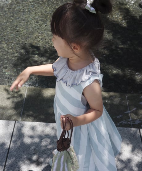【予約商品】UANDEL - mellow collared tank tops(blue gray)