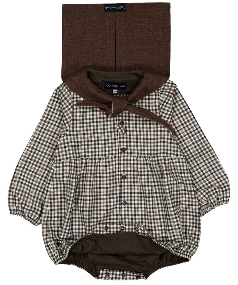 予約販売商品】 Maison Marelle - Romper CAMBON - brown