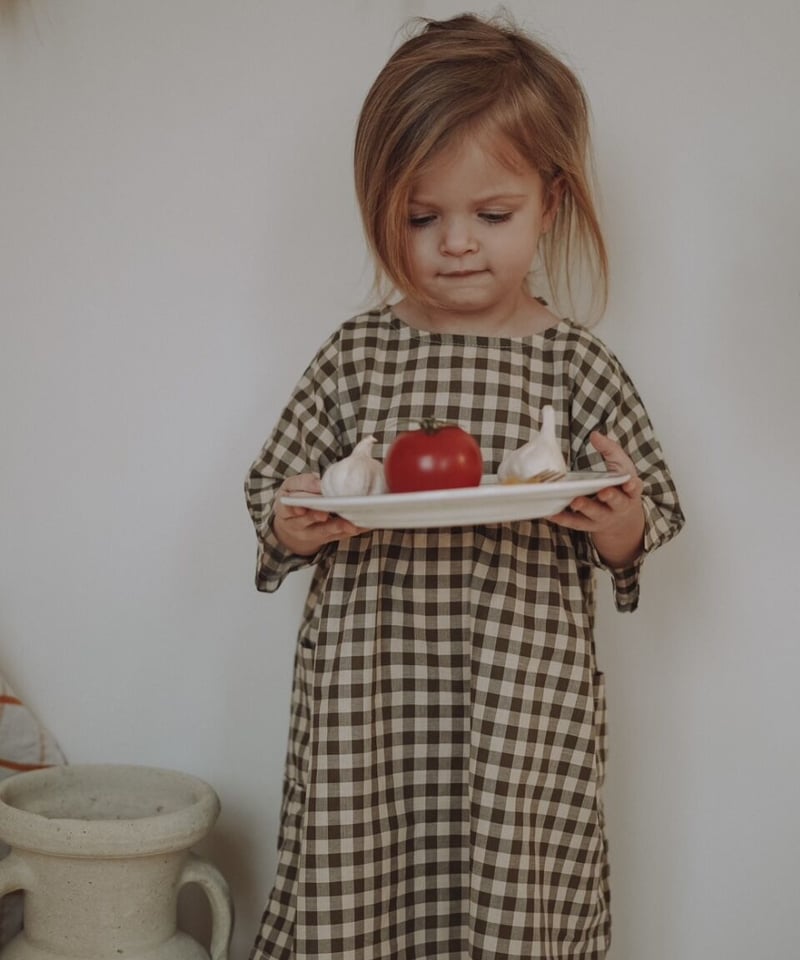 organic zoo - Olive Gingham Bella Dress 送料無料 | organic zoo - Olive Gingham Bella Dress 送料無料 |