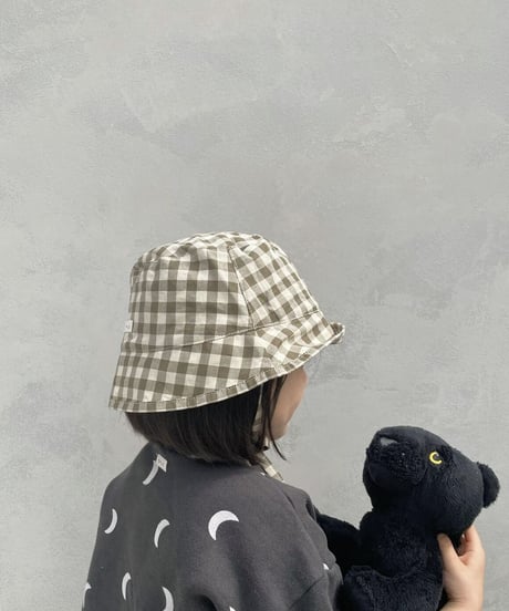 organic zoo - Olive Gingham Bucket Sun Hat
