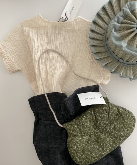 HELLO LUPO - L Bag (Fiori verde)