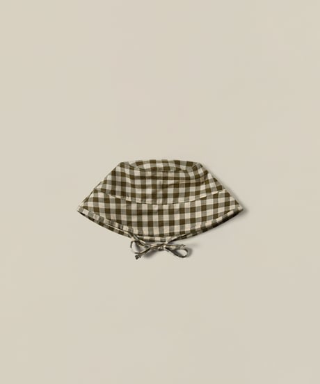 organic zoo - Olive Gingham Bucket Sun Hat