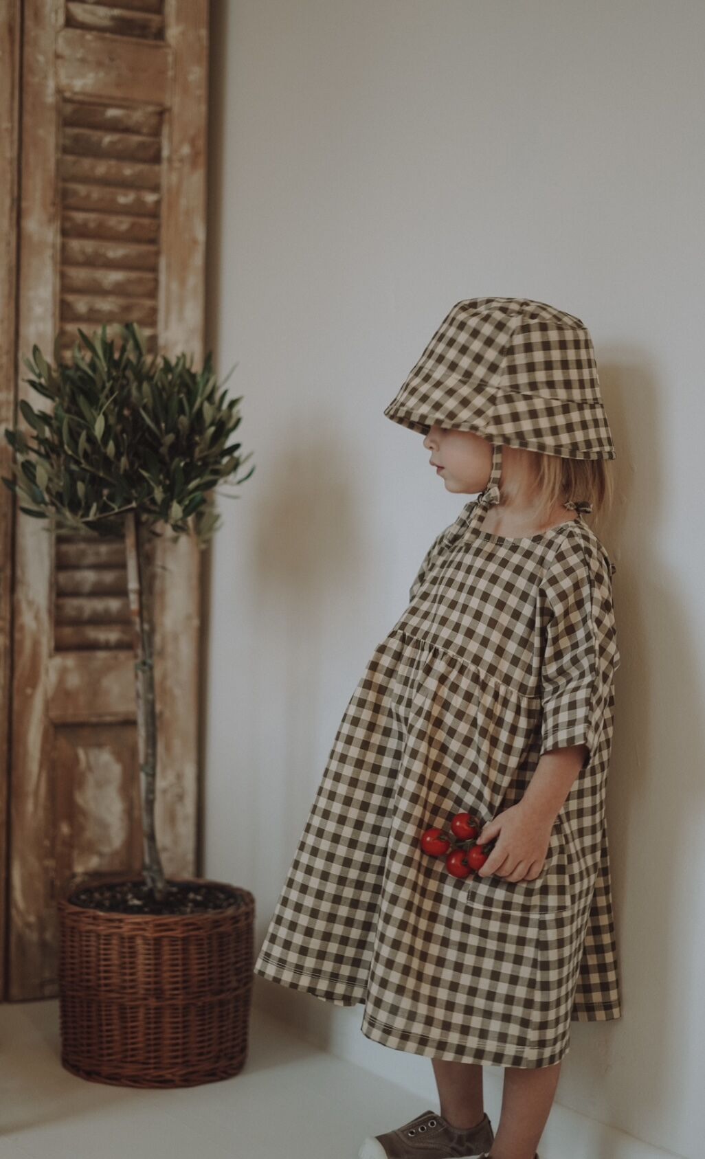 ワンピース organic zoo Blue Gingham Bella Dress Pottery Blue Gingham Bella Dress | Organic Zoo