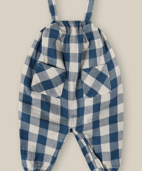 organic zoo - Pottery Blue Gingham Artisan Jumpsuit