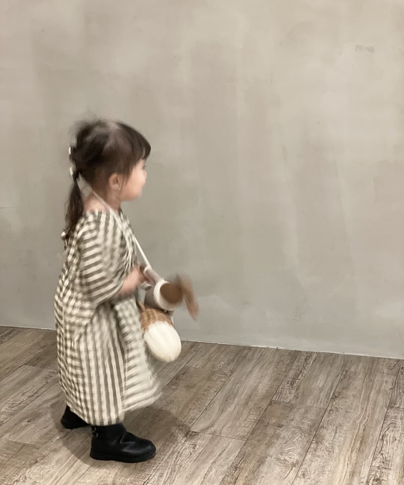 ワンピース Olive Gingham Bella Dress  organiczoo Organic Zoo Olive Gingham Bella Dress