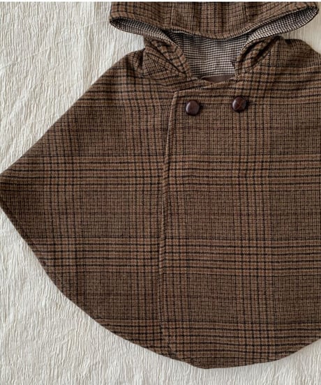 HELLO LUPO - Lupo poncho / brown check
