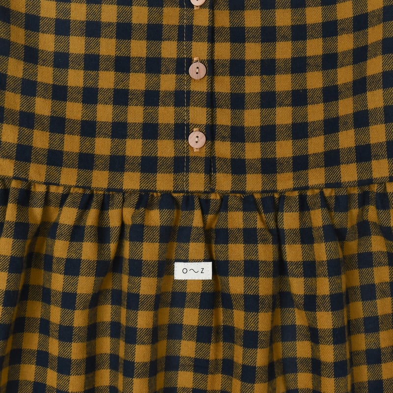 organic zoo - Blueberry Gingham Gather Dress アウ