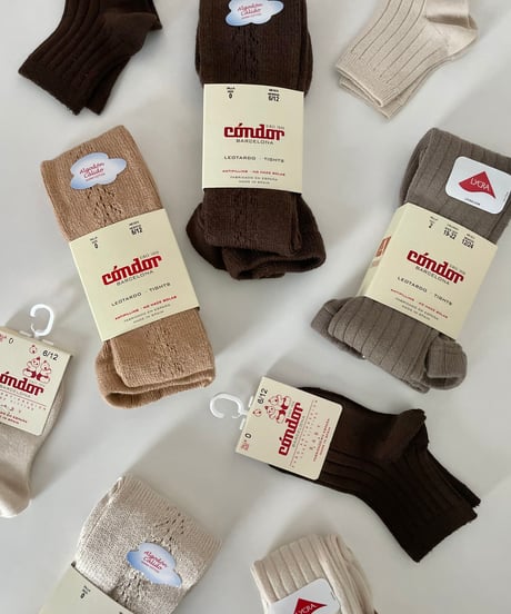 condor - (304)WIDE-RIBBED COTTON SHORT SOCKS(3−4y)送料無料