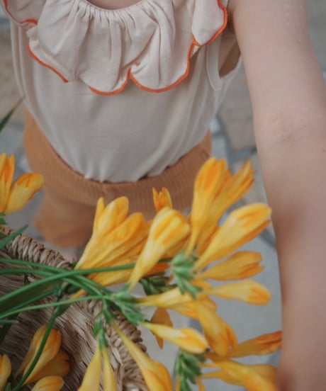 【予約商品】UANDEL - mellow collared tank tops(salmon pink)